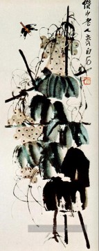 Qi Baishi liseron et raisins 2 ancienne Chine à l’encre Peinture à l'huile